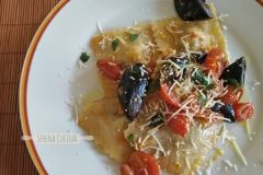 Ravioli Cacio e pepe con le cozze