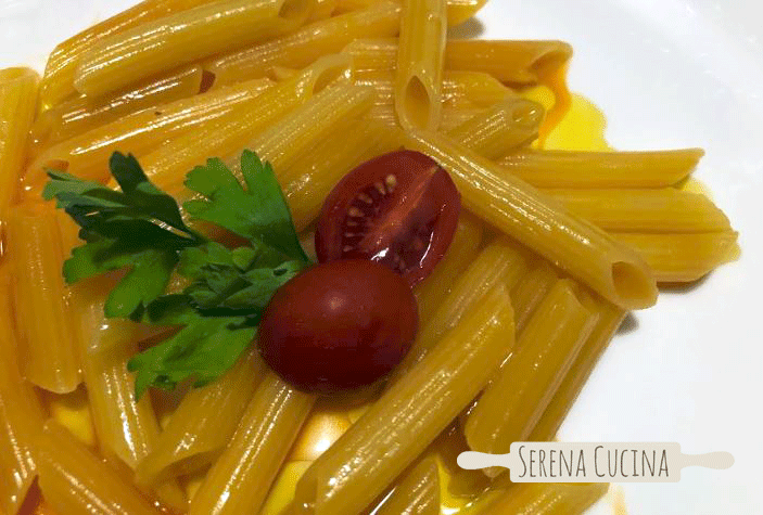 Pasta al pomodoro in bianco