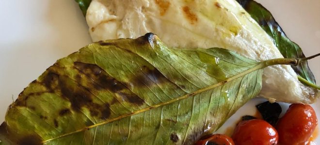 Filetto di orata in foglie di limone